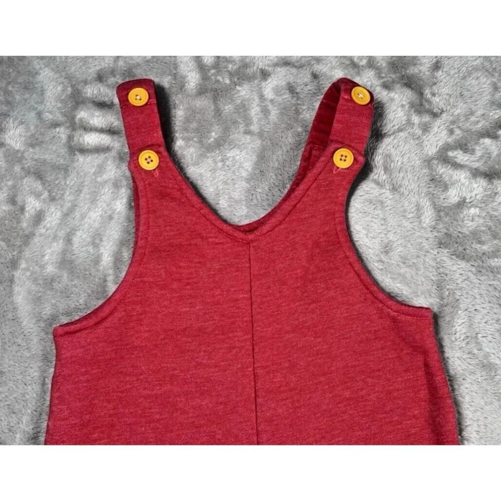 Disney Minnie Mouse Jumpsuit Toddler 5T Chrysanthemum Classic Cotton Blend Comfy - Picture 5 of 8